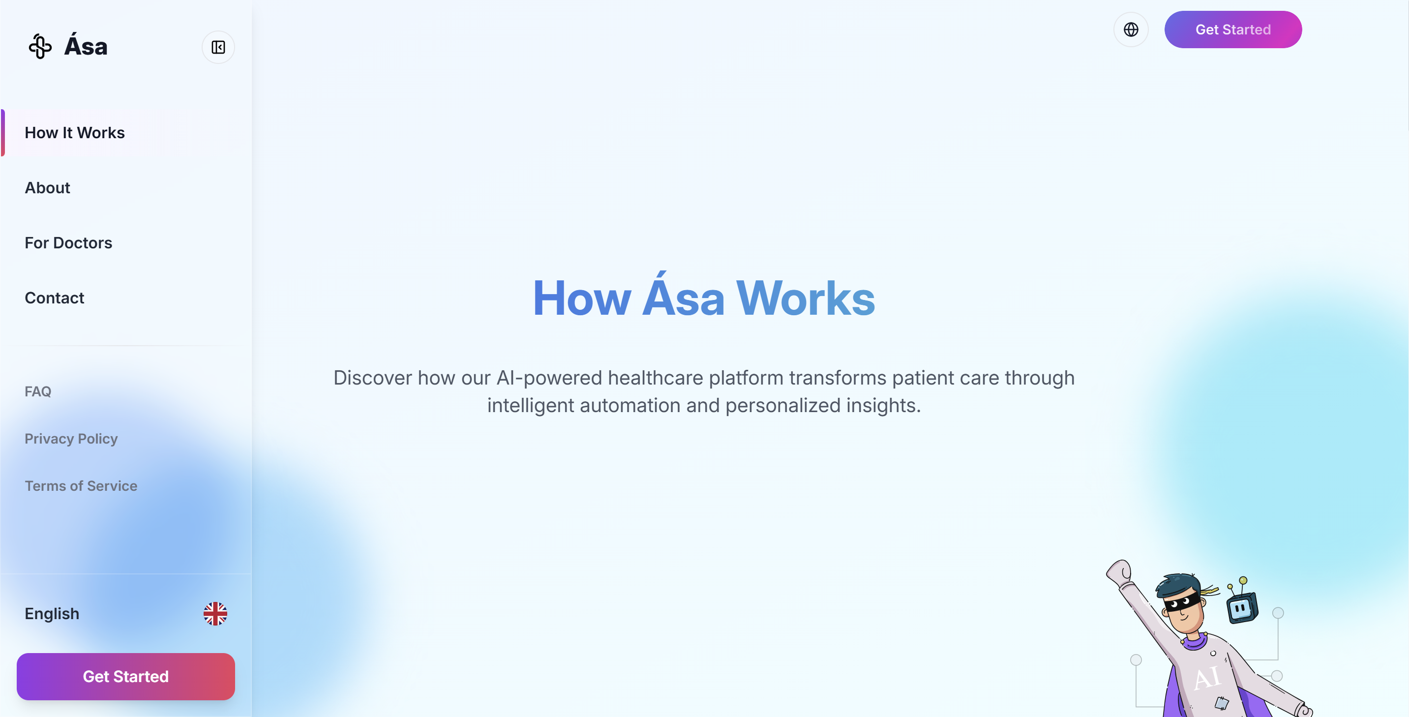 How it works page with detailed process explanation